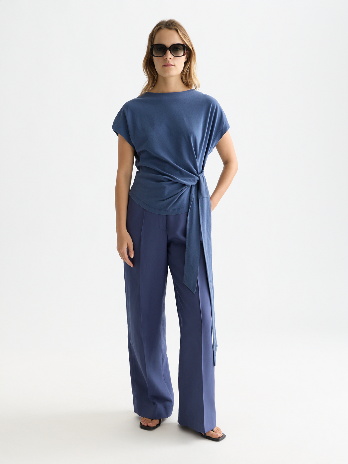 Lou - Lyocell high rise wide leg pants