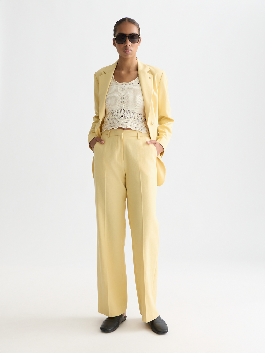 Edie - High rise wide leg pants
