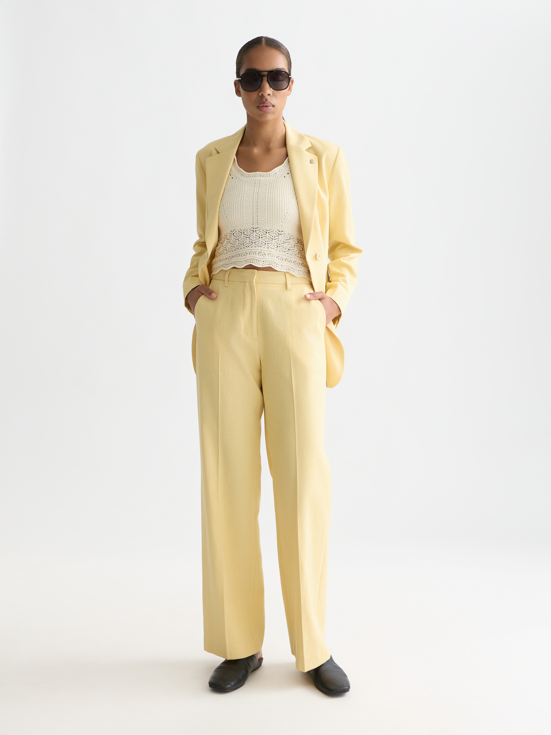 Edie - High rise wide leg pants