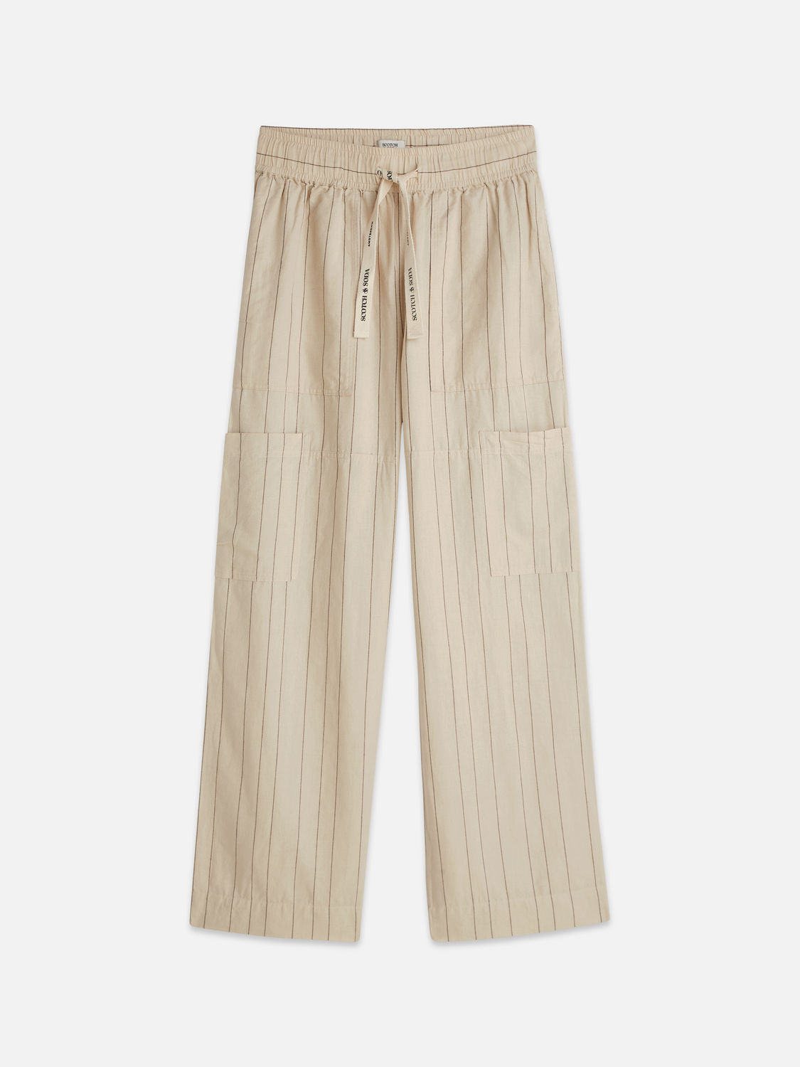 Noa - Linen high-rise wide-leg relaxed pull on pants