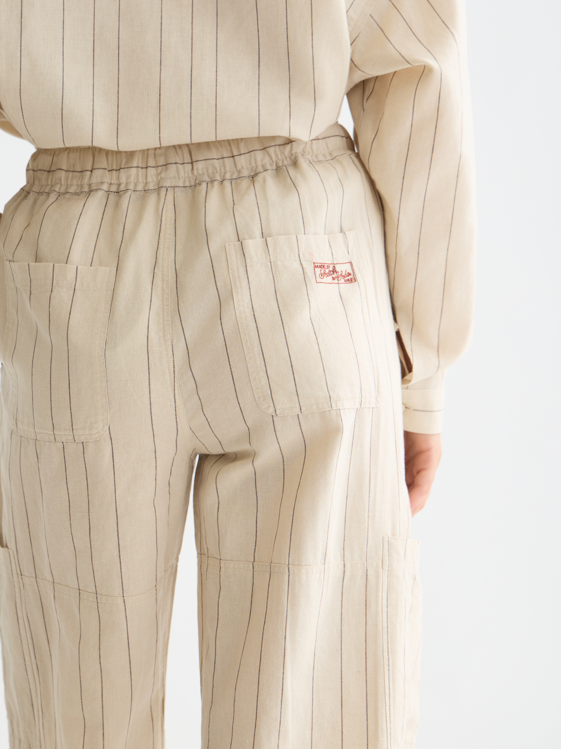 Noa - Linen high-rise wide-leg relaxed pull on pants