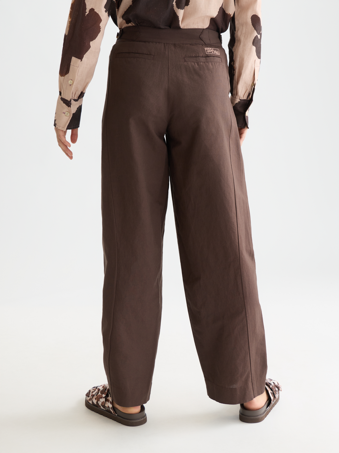 Quinn - mid rise wide leg linen cotton pants