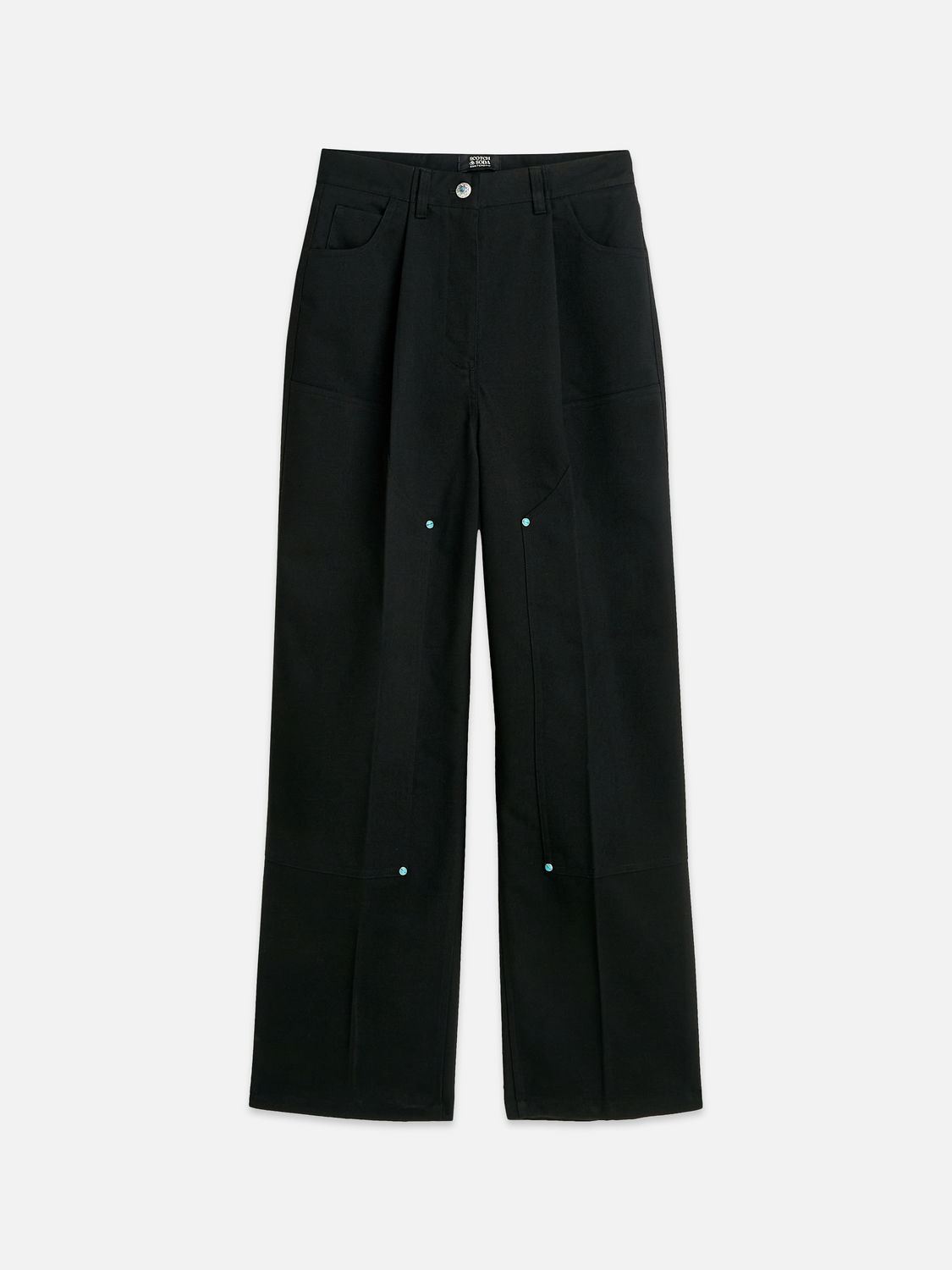 Raine - Studded high rise wide leg pants