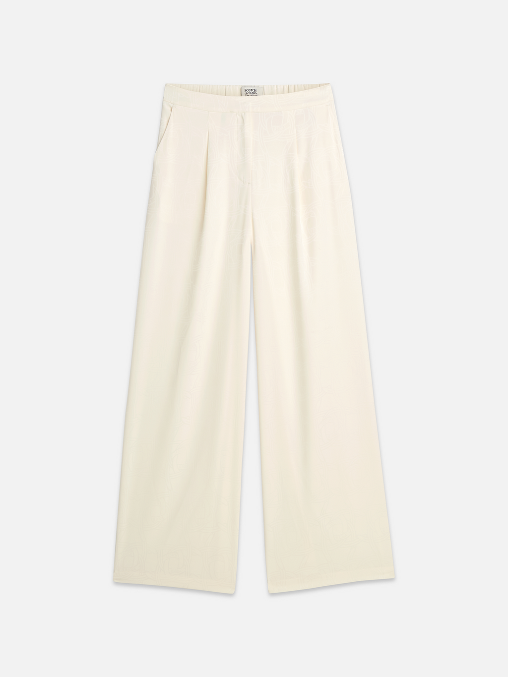 Eleni jaquard high rise wide leg pants