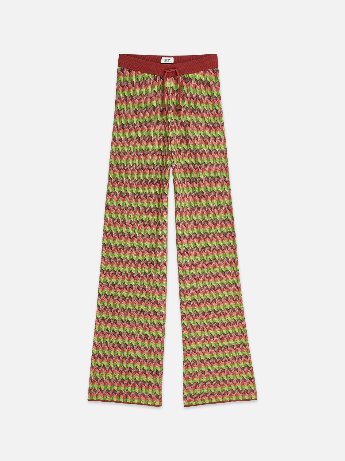Chevron knitted trousers