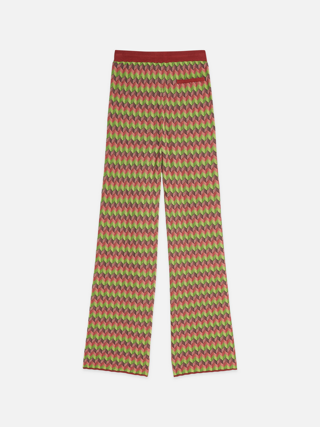 Chevron knitted trousers