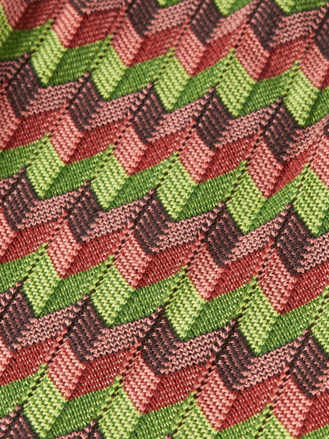 Chevron knitted trousers