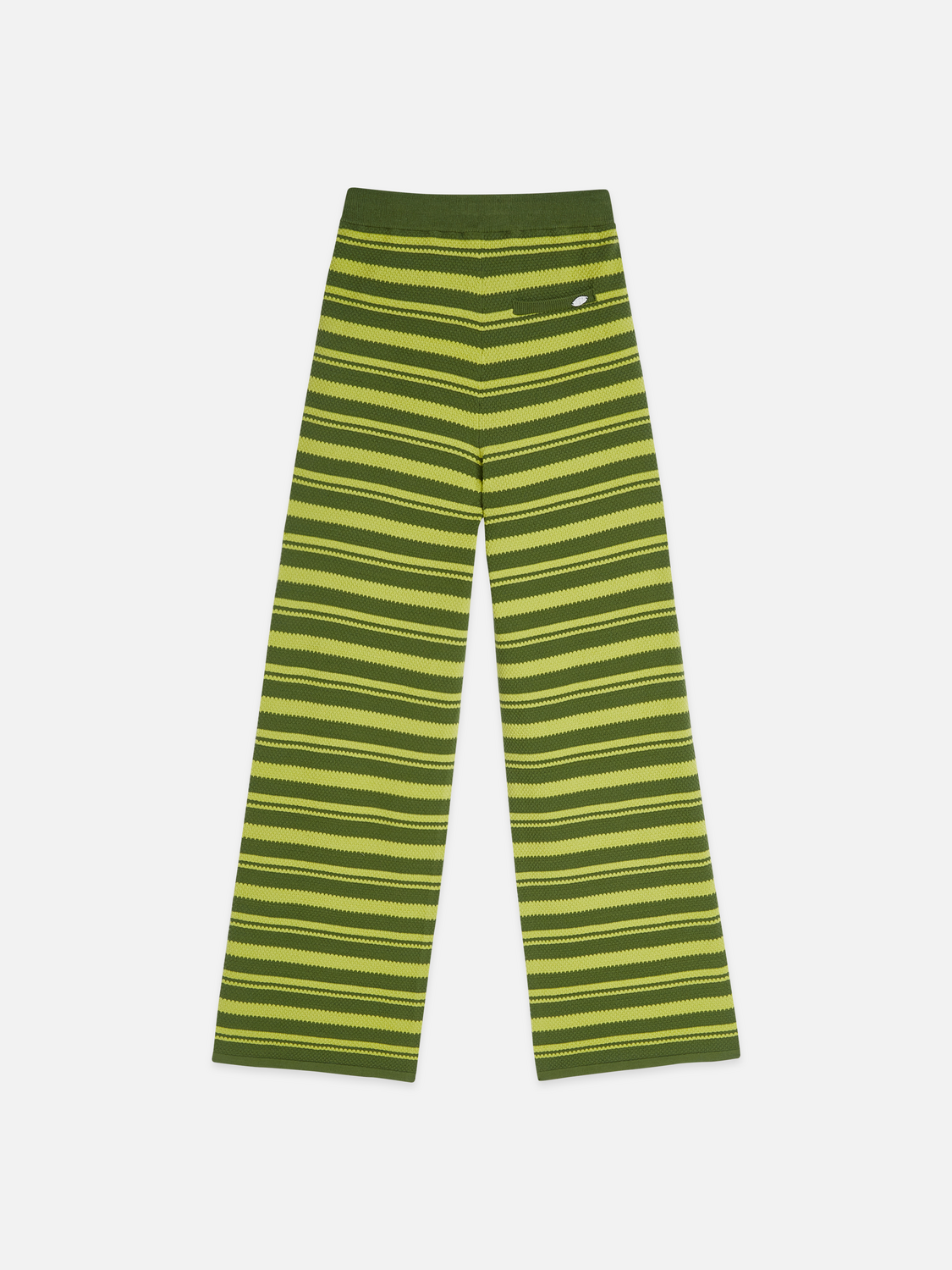 Textured stripe knitted trousers