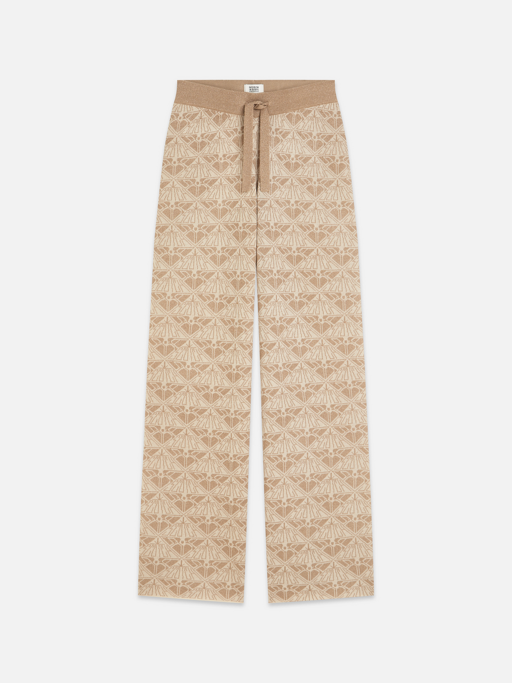 Monogram jacquard knitted trousers