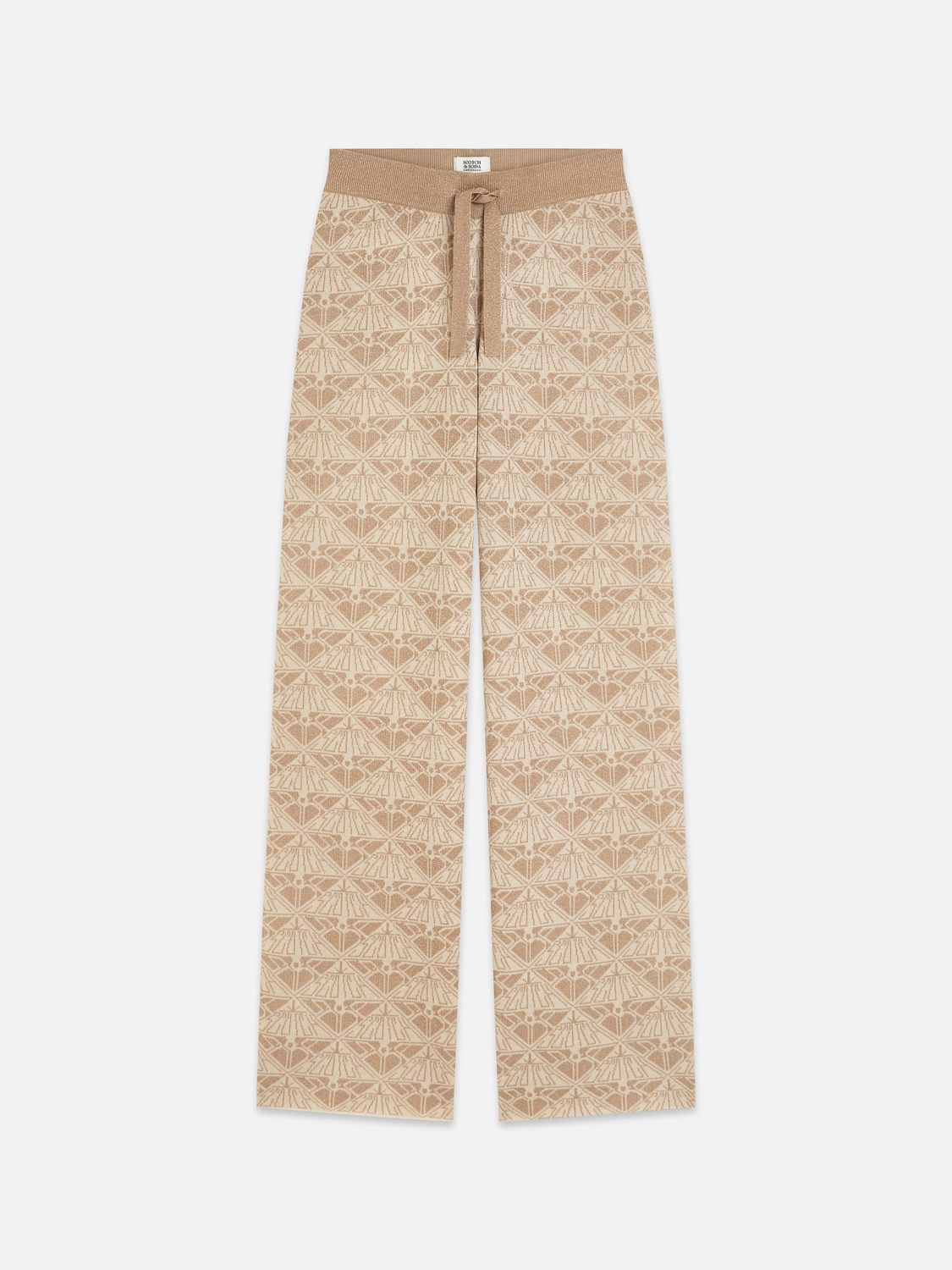 Monogram jacquard knitted trousers