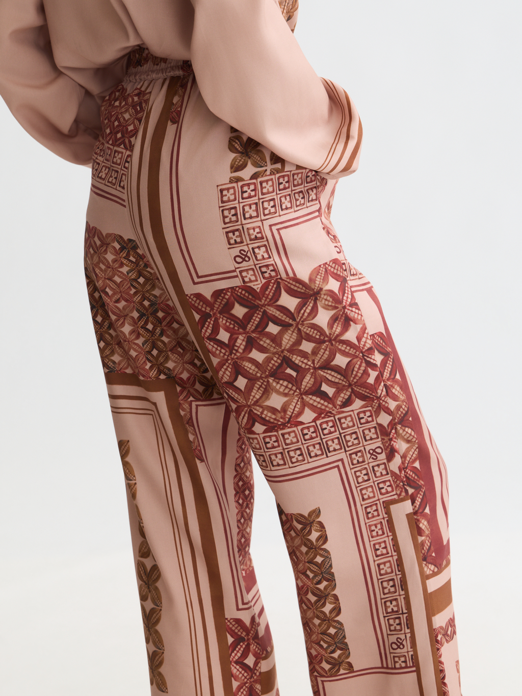 Gia mid-rise wide-leg printed pants