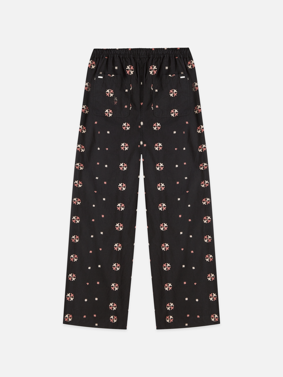 Noa high-rise wide-leg embroidered pants