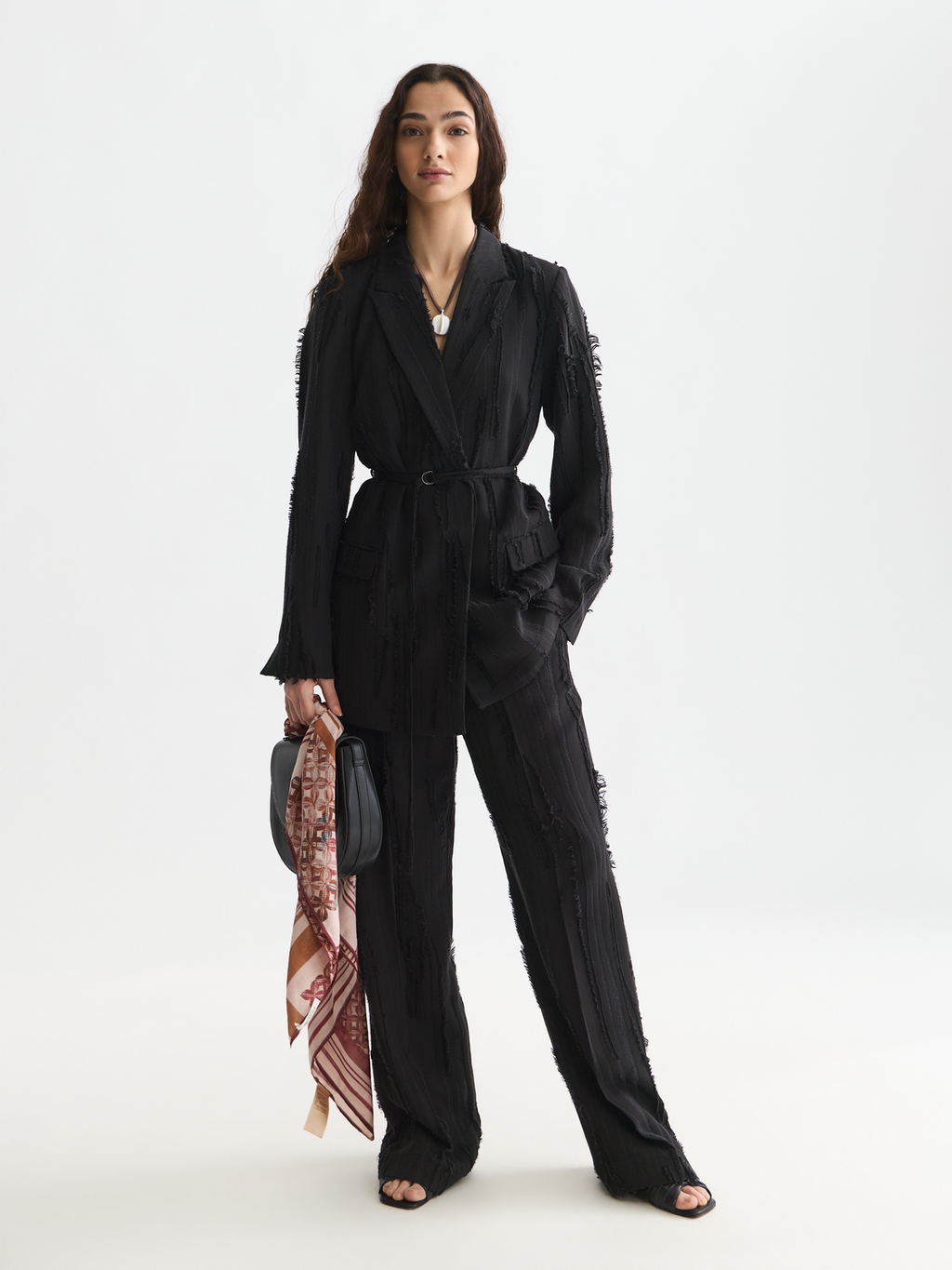Edie high-rise wide-leg pants
