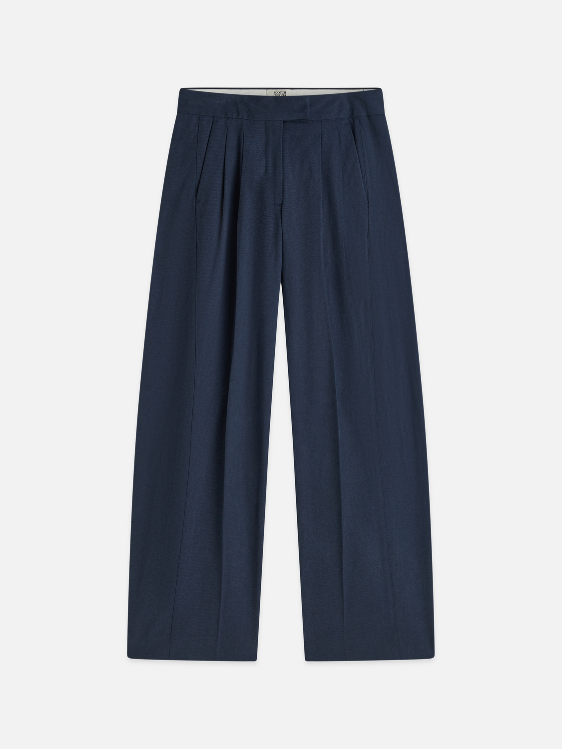 Quinn mid-rise wide-leg gabardine pants