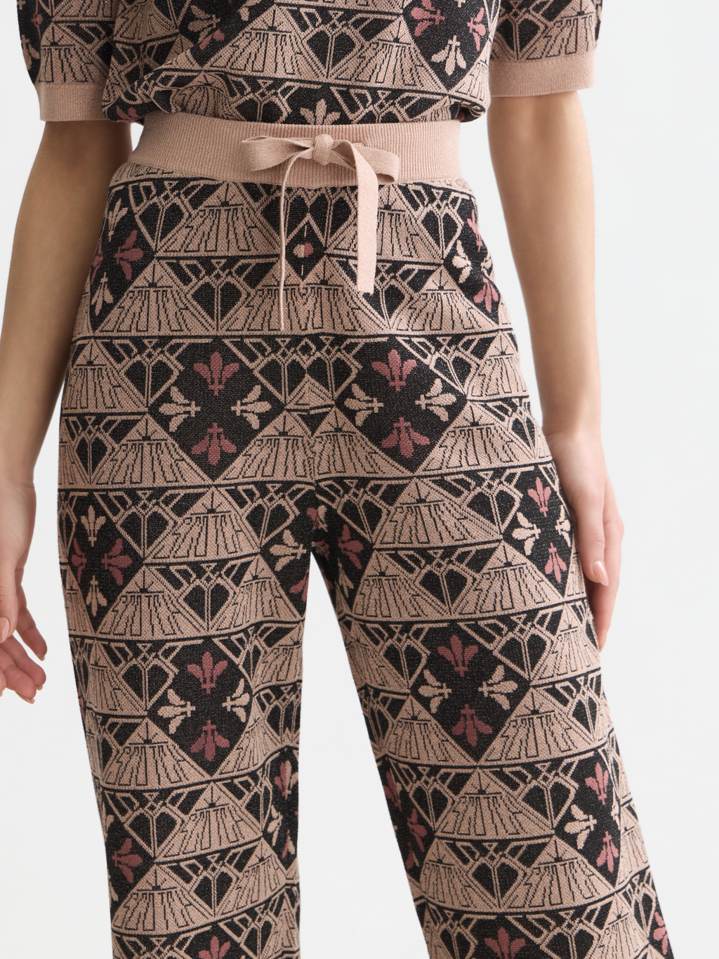 Monogram jacquard relaxed trousers