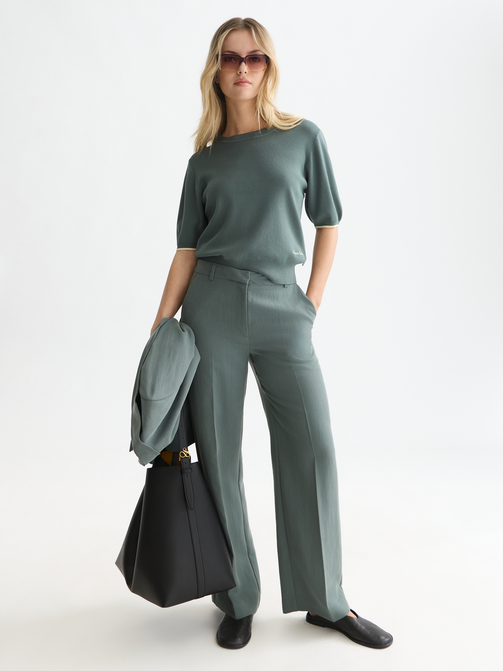 Edie high rise wide leg pant