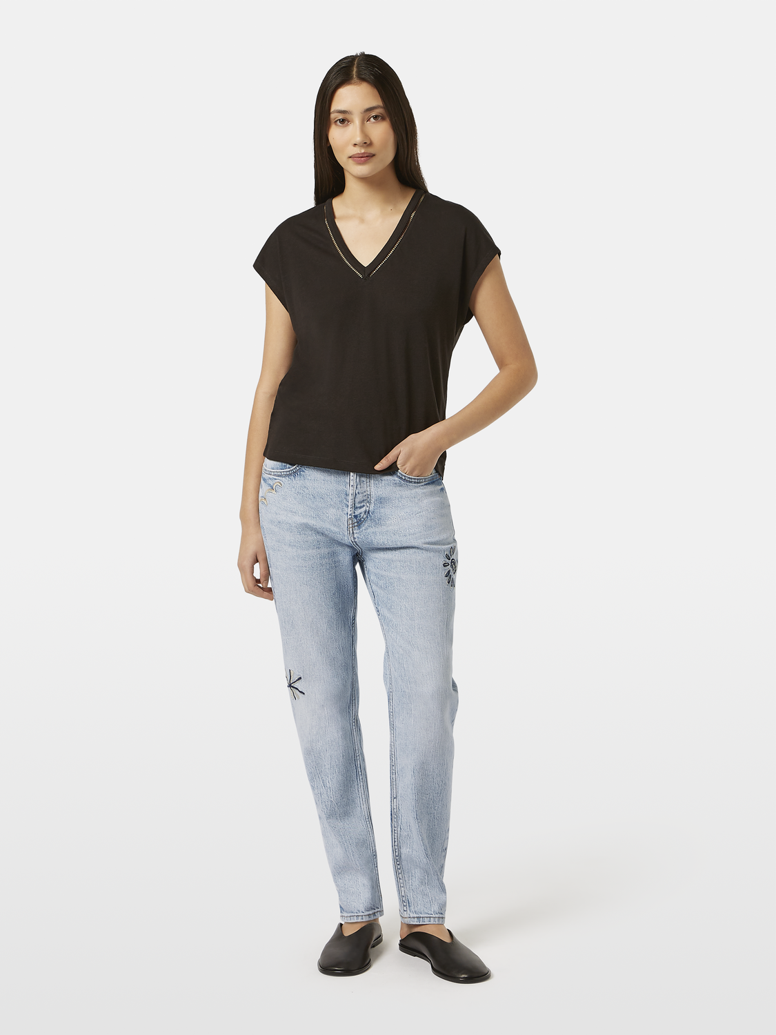 The Buzz Embroidered Denim