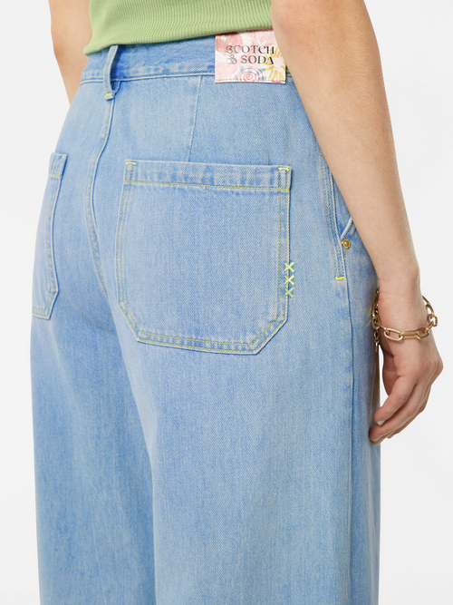 The Wave wide leg jeans   Luna blue Light