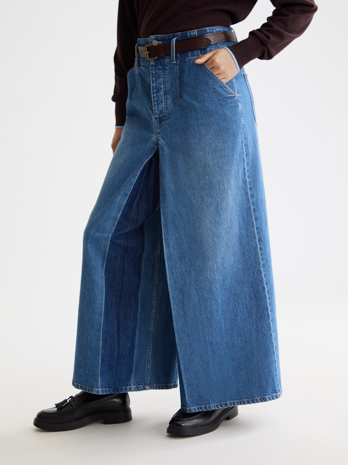 The Wave wide leg denim