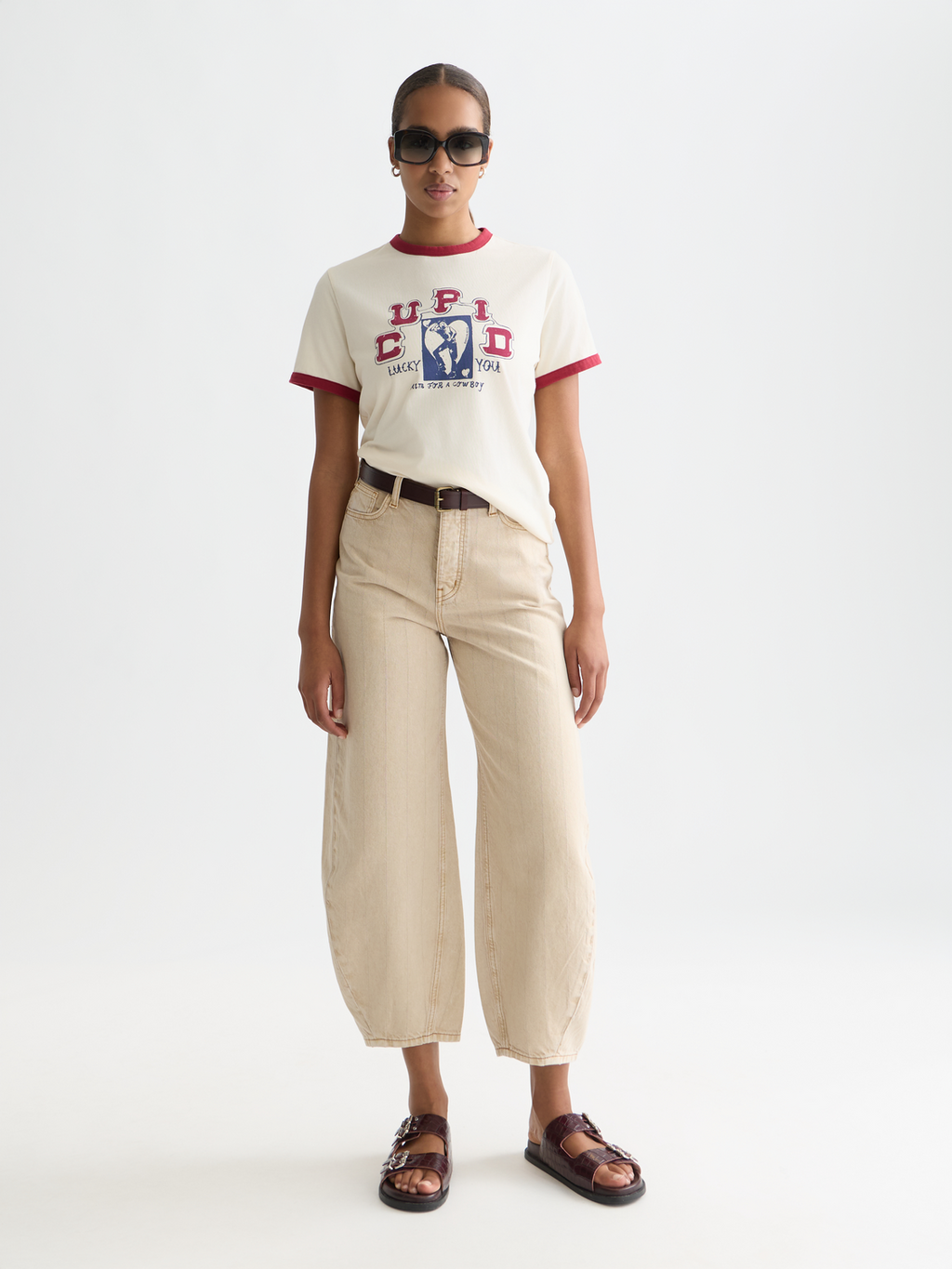 The Loop high rise barrel denim