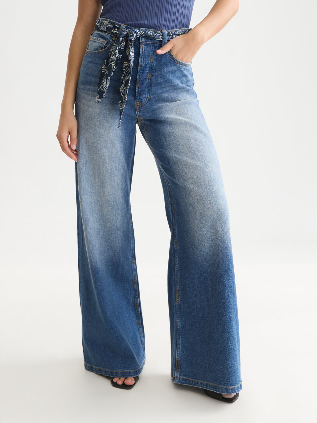 The Wave wide leg denim