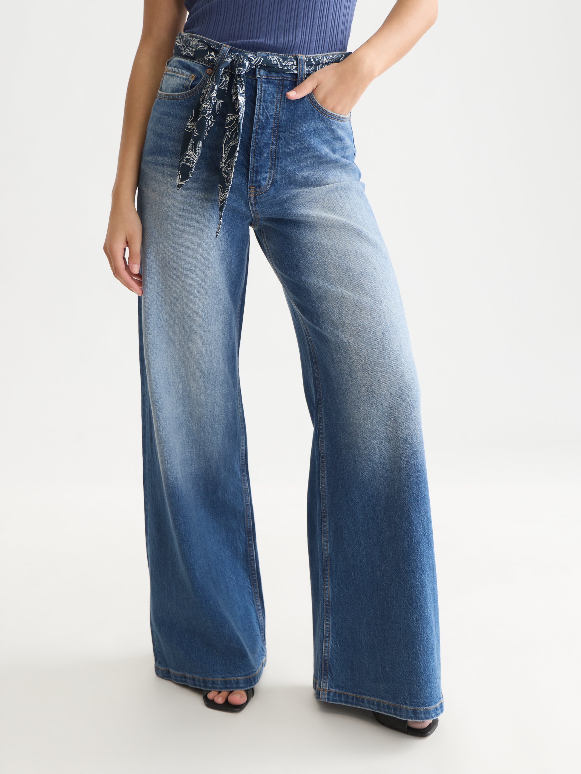 The Wave wide leg denim