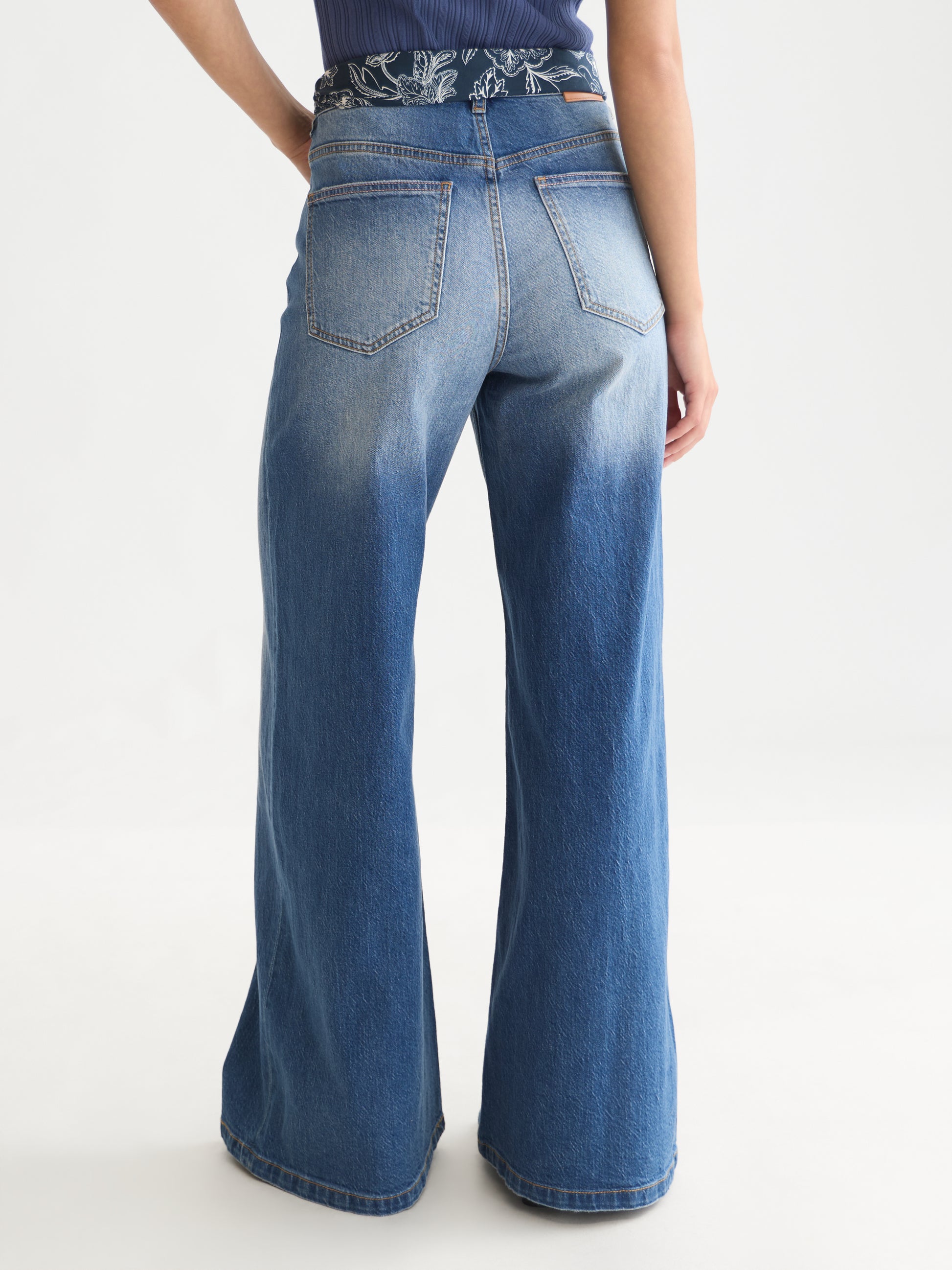 The Wave wide leg denim