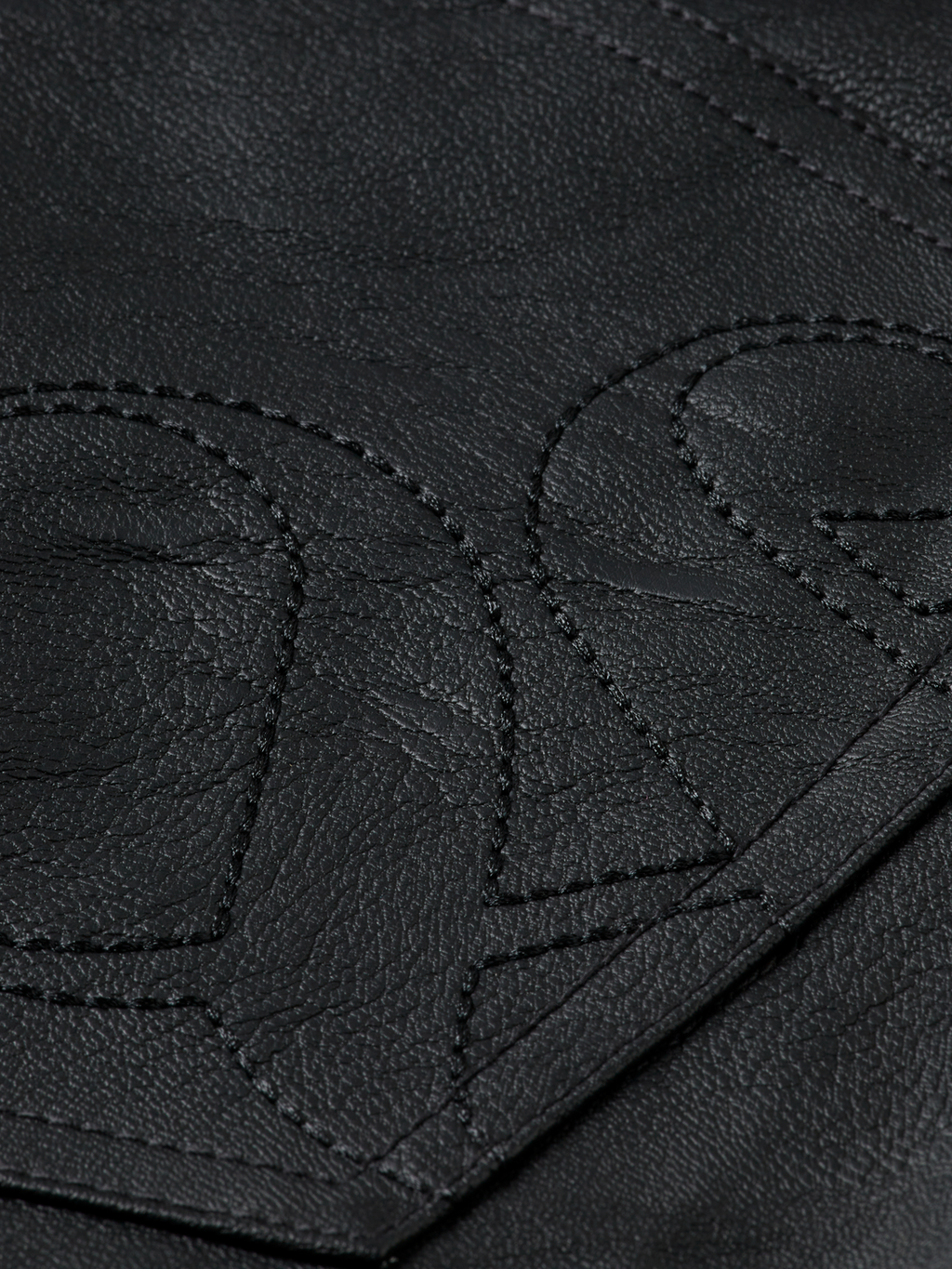 High rise faux leather short