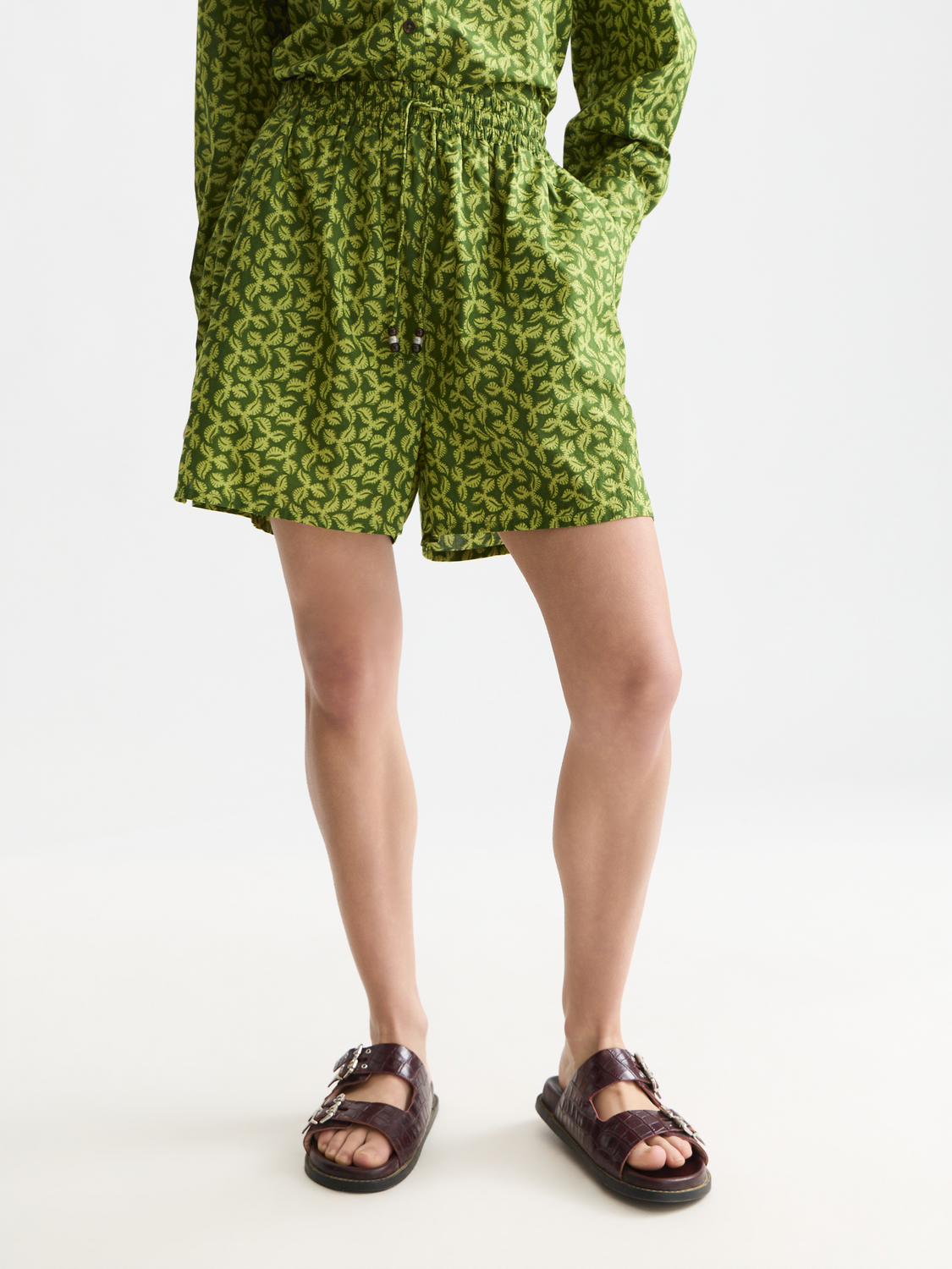 Printed cotton shorts