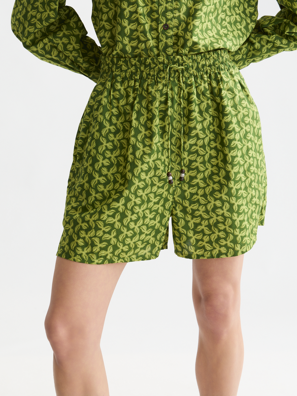 Printed cotton shorts