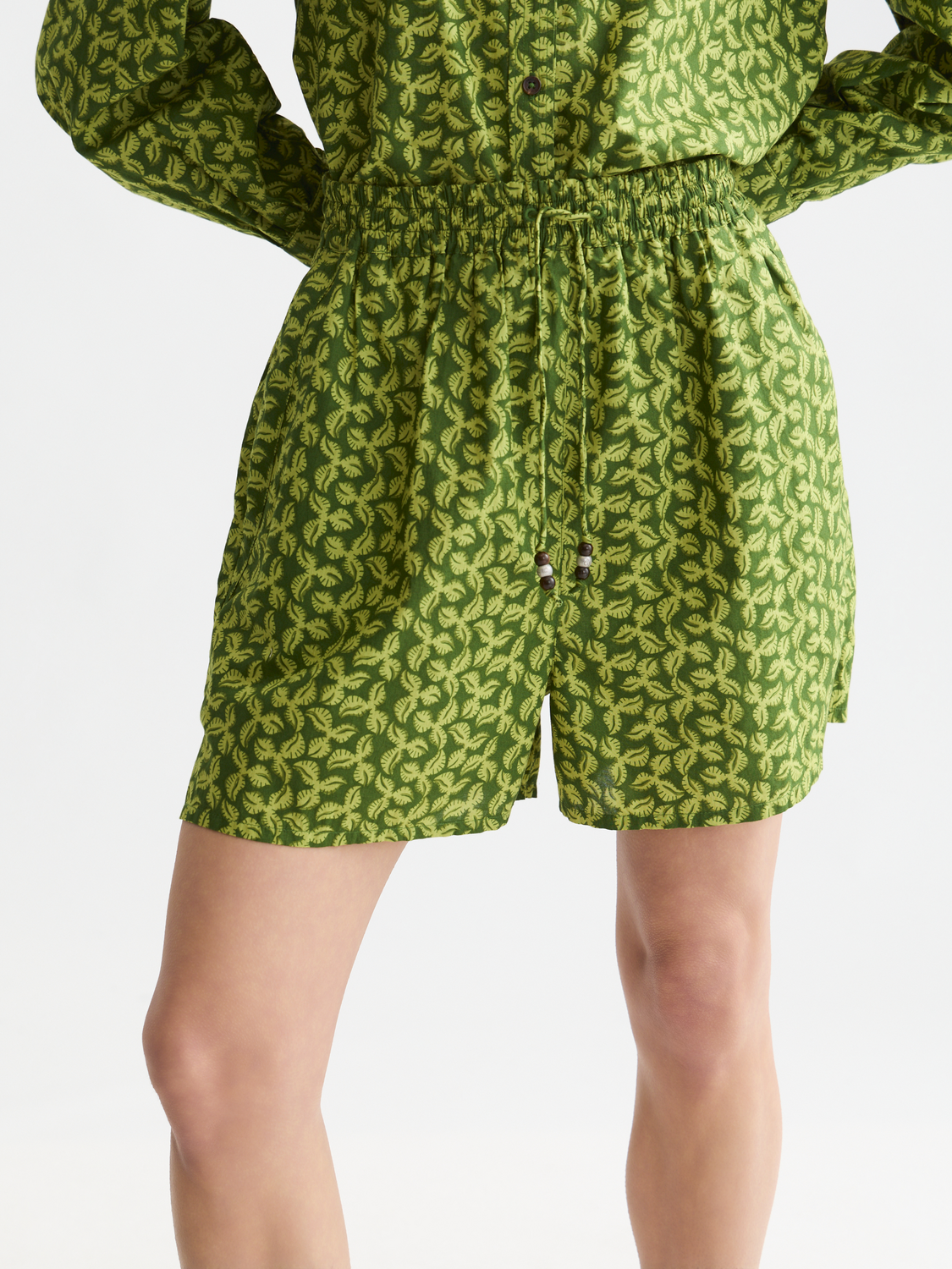 Printed cotton shorts