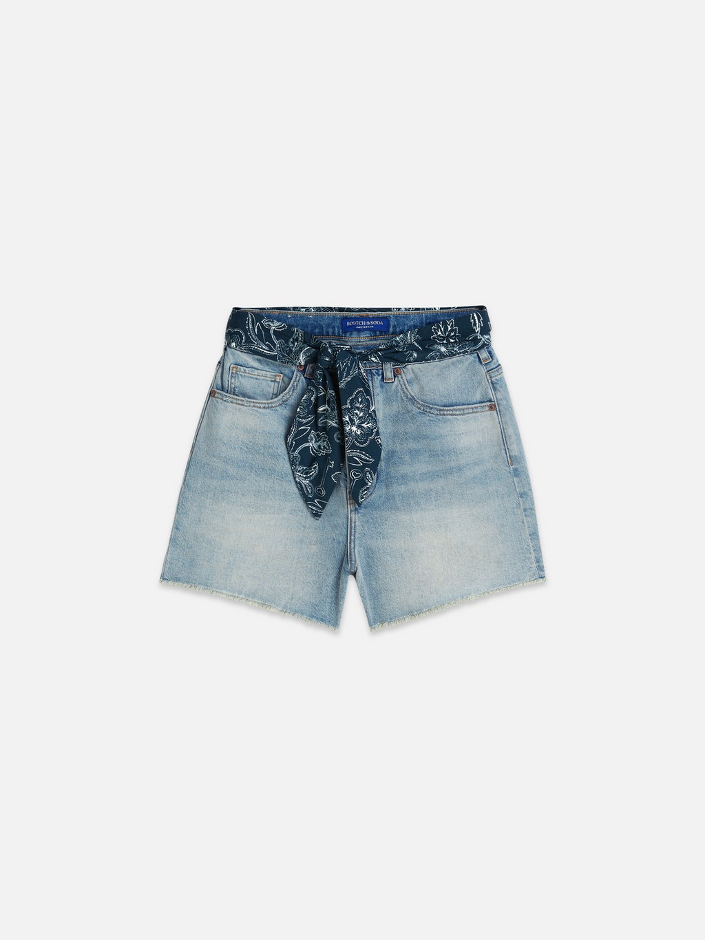 The Ray denim short with tie detail
