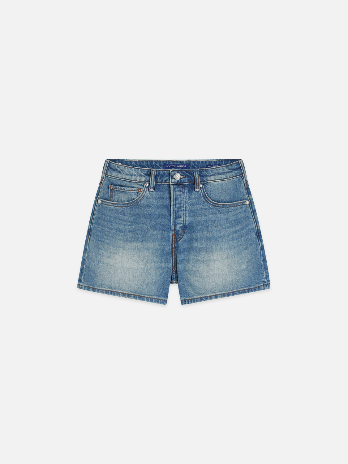 A-line denim shorts