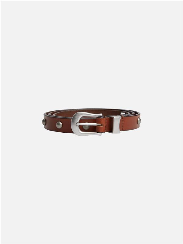 Studded leather belt
