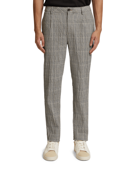 BLAKE - CHECKED COTTON-BLEND SEERSUCKER CHINO