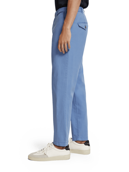 TWILT- GARMENT-DYED PLEATED COTTON/LINEN CHINO