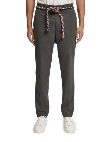 IRVING - SLIM TAPERED MELANGE VISCOSE-BLEND CHINO