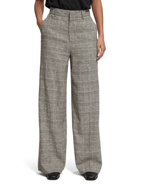 HANA - HIGH RISE WIDE LEG PRINCE OF WALES PANT