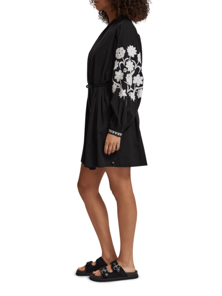 MINI DRESS WITH SLEEVE EMBROIDERY