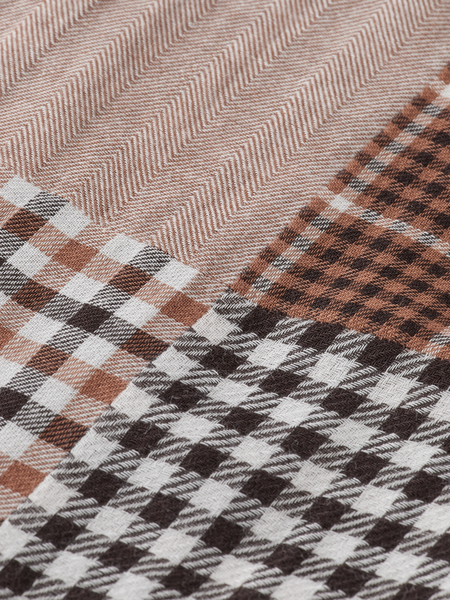 REGULAR FIT PATCHWORK FLANNEL SHIRT